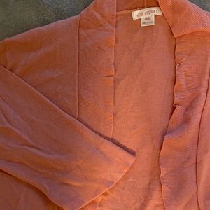 Pink short sleeve cardigan